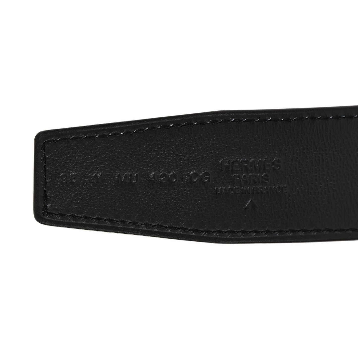 18K White Gold Diamond Matte Porosus Crocodile 32mm Belt 95 Black