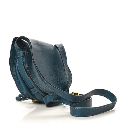 Chloe Calfskin Mini Marcie Round Crossbody Bag Teal 3 of 10