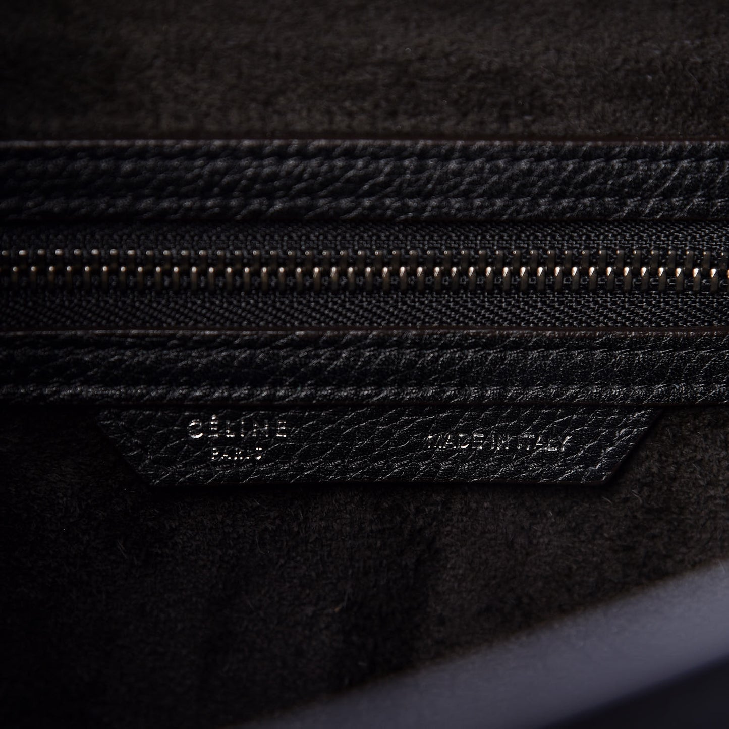 Drummed Calfskin Micro Luggage Black
