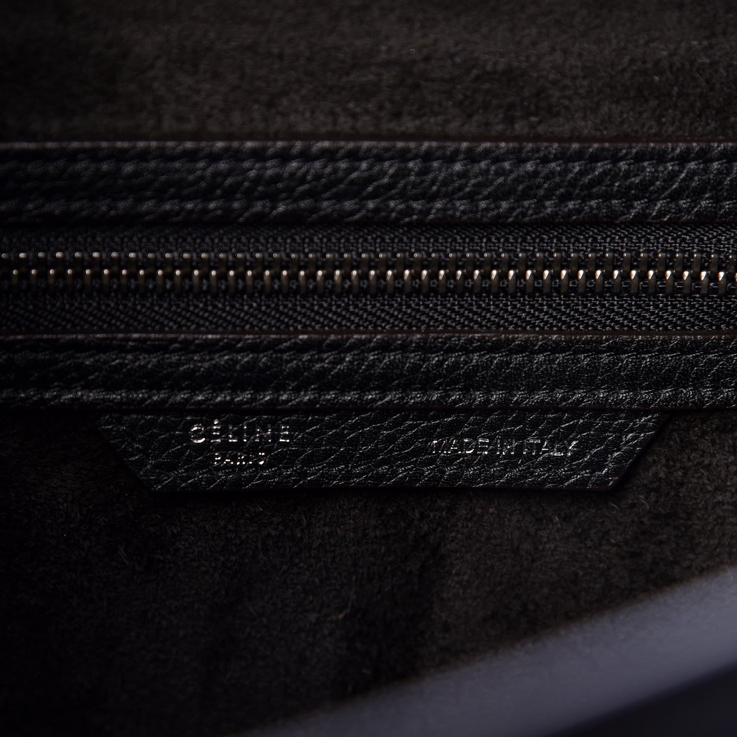 Celine Drummed Calfskin Micro Luggage Black 5 of 9
