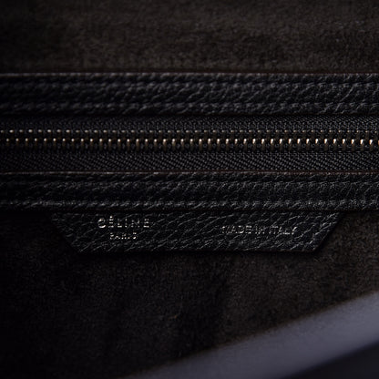 Celine Drummed Calfskin Micro Luggage Black 5 of 9