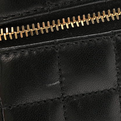 Saint Laurent Lambskin Cassandre Matelasse Carre Mini Cube On Chain Black 9 of 9