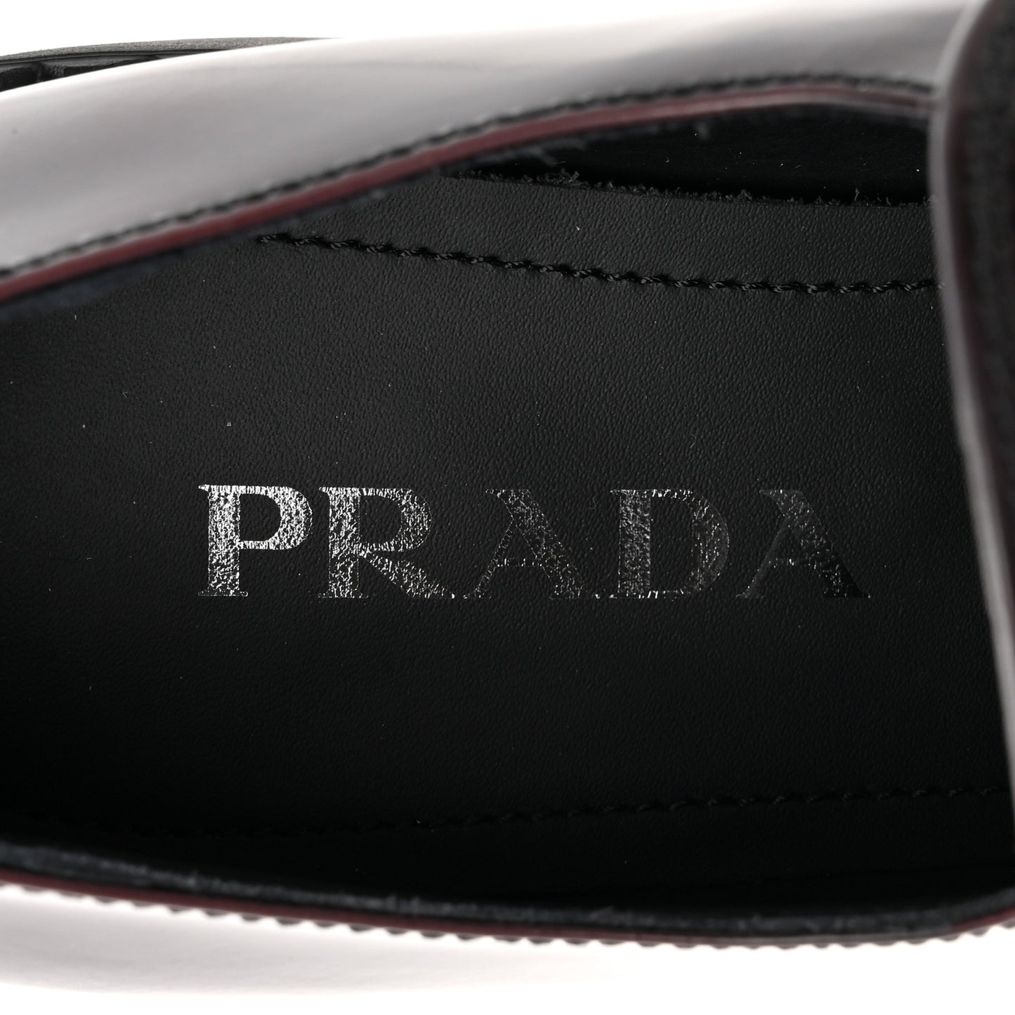 Spazzolato Metal Triangle Logo 50mm Loafers 39.5 Cordovan