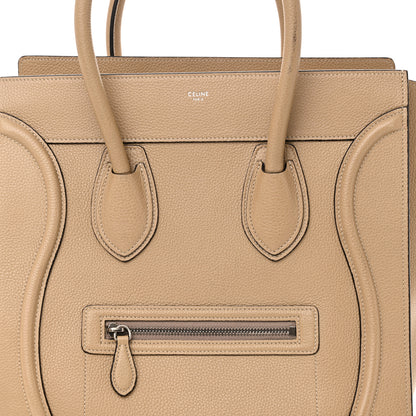 Celine Drummed Calfskin Mini Luggage Dune 8 of 11