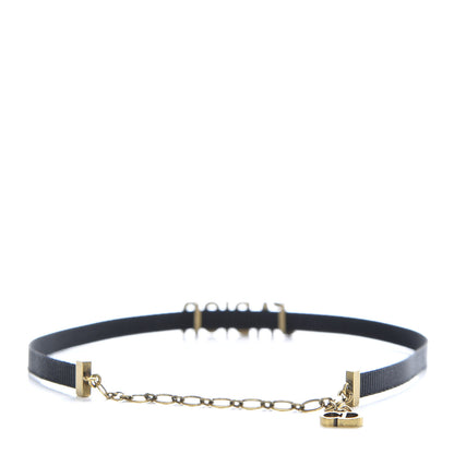 Christian Dior Grosgrain Ribbon J'Adior Logo Choker Necklace Black 3 of 5