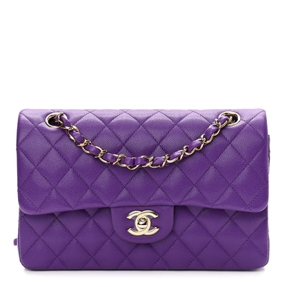 Chanel Caviar Quilted Small Double Flap Dark Purple 1 of 12