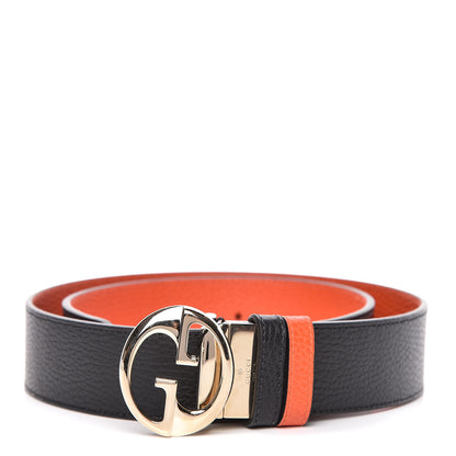 Gucci Calfskin 1973 Reversible Belt 90 36 Orange Black 1 of 7
