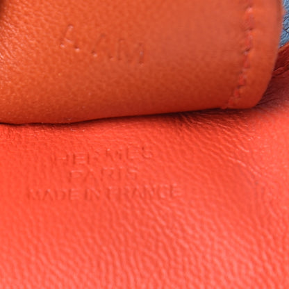 Hermes Milo Lambskin Grigri Rodeo Horse Bag Charm MM Capucine Celeste Cornaline 3 of 4