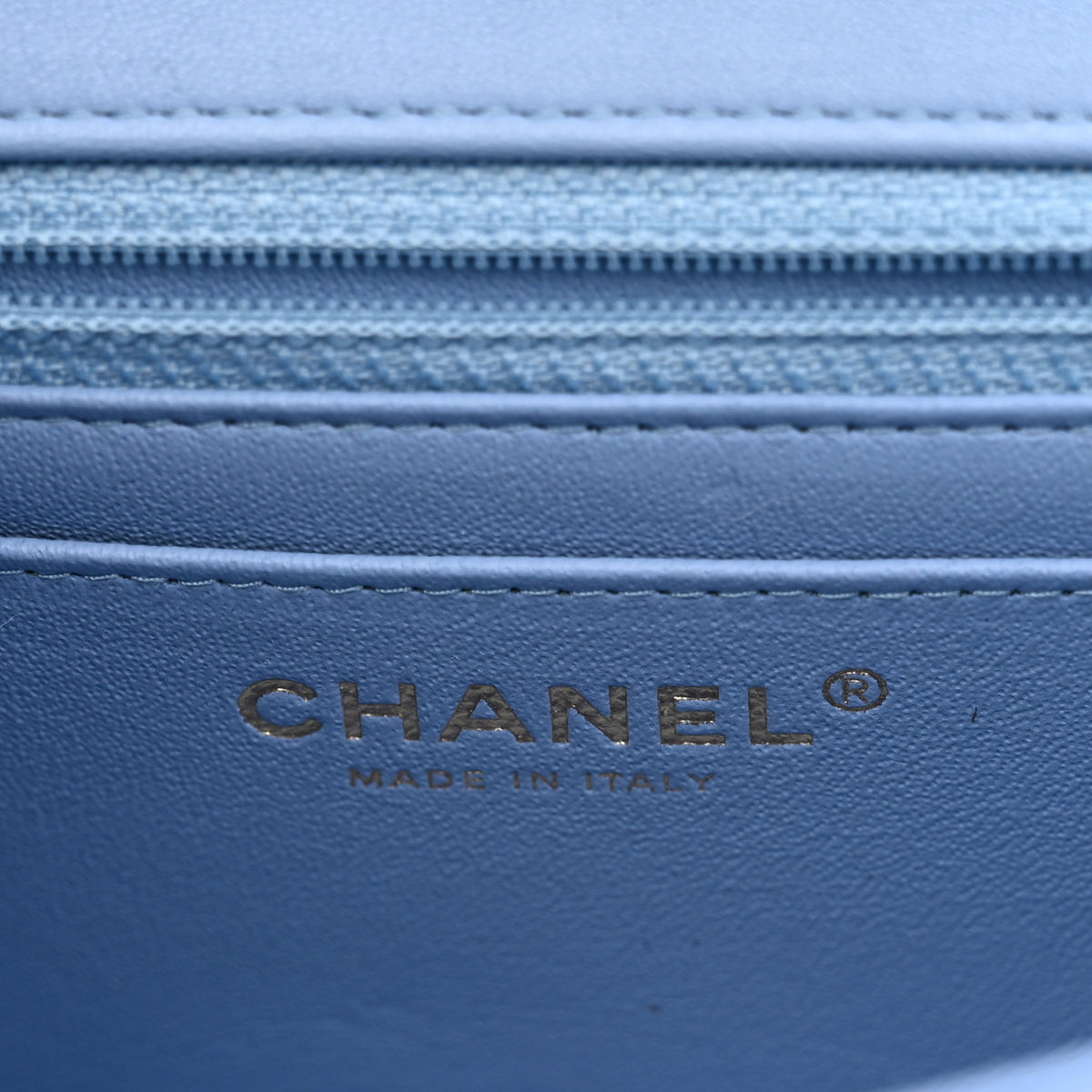 Chanel Lambskin Quilted Mini Rectangular Flap Light Blue 6 of 11