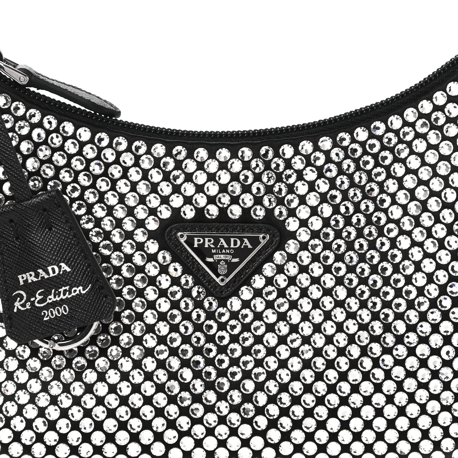 Prada Satin Crystal Mini Re-Edition 2000 Bag Cristal 7 of 9