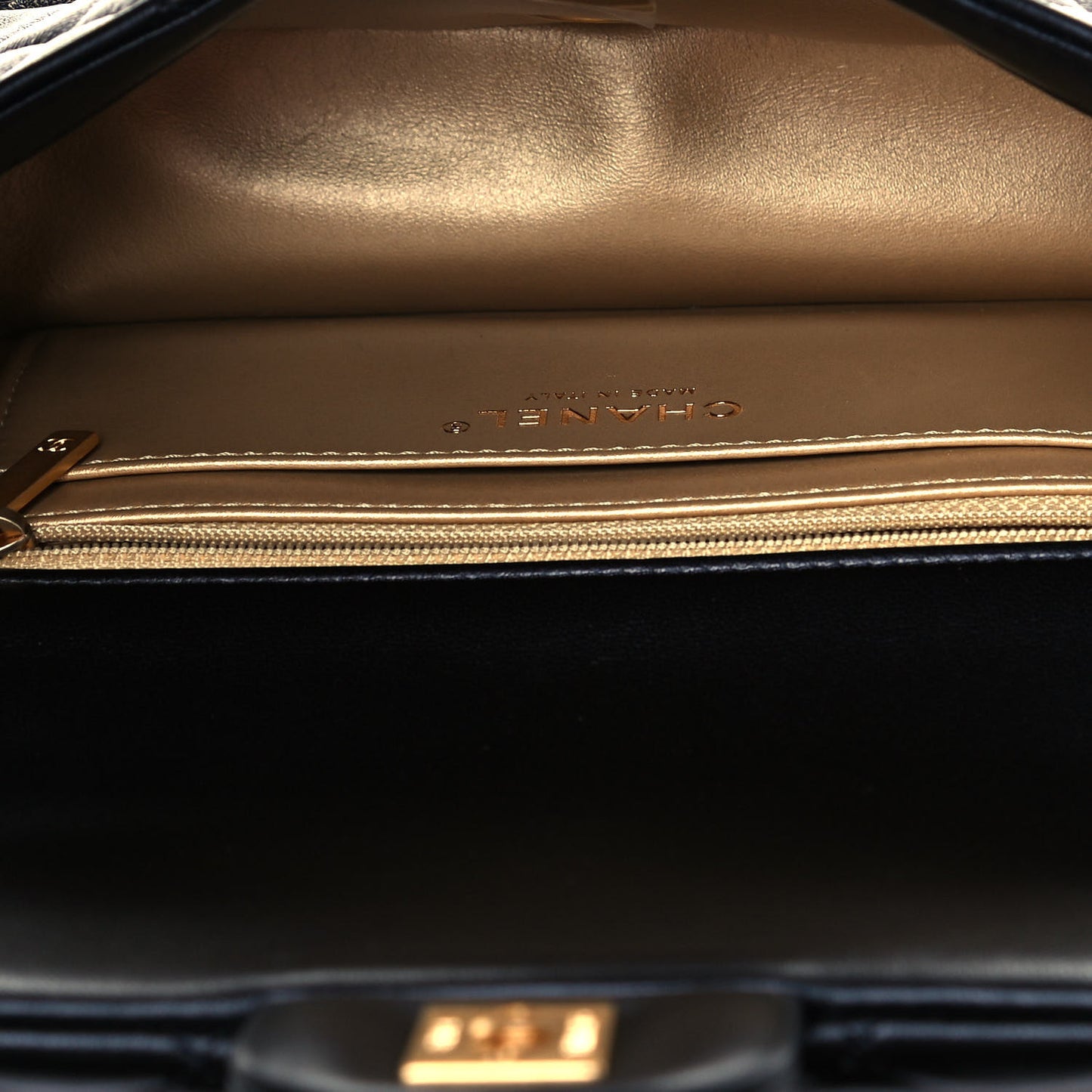 Lambskin Quilted Mini Rectangular Pearl Crush Flap Black