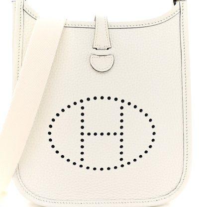 Hermes Taurillon Clemence Evelyne TPM New White 7 of 9