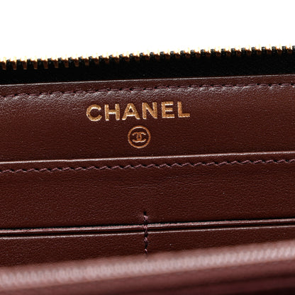 Chanel Caviar Quilted Large Gusset Zip Around Wallet Black 6 of 9