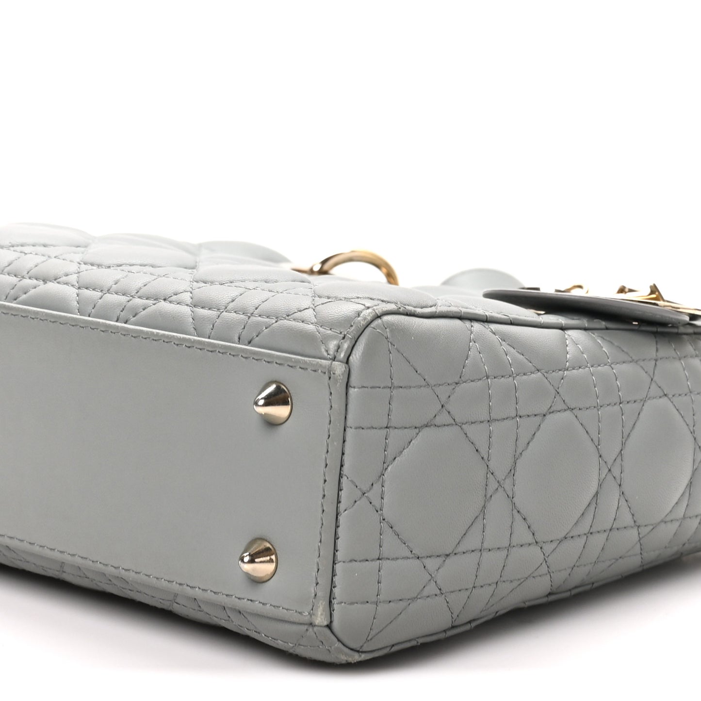 Lambskin Cannage Small My ABCDior Lady Dior Grey