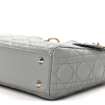 Christian Dior Lambskin Cannage Small My ABCDior Lady Dior Grey 10 of 10