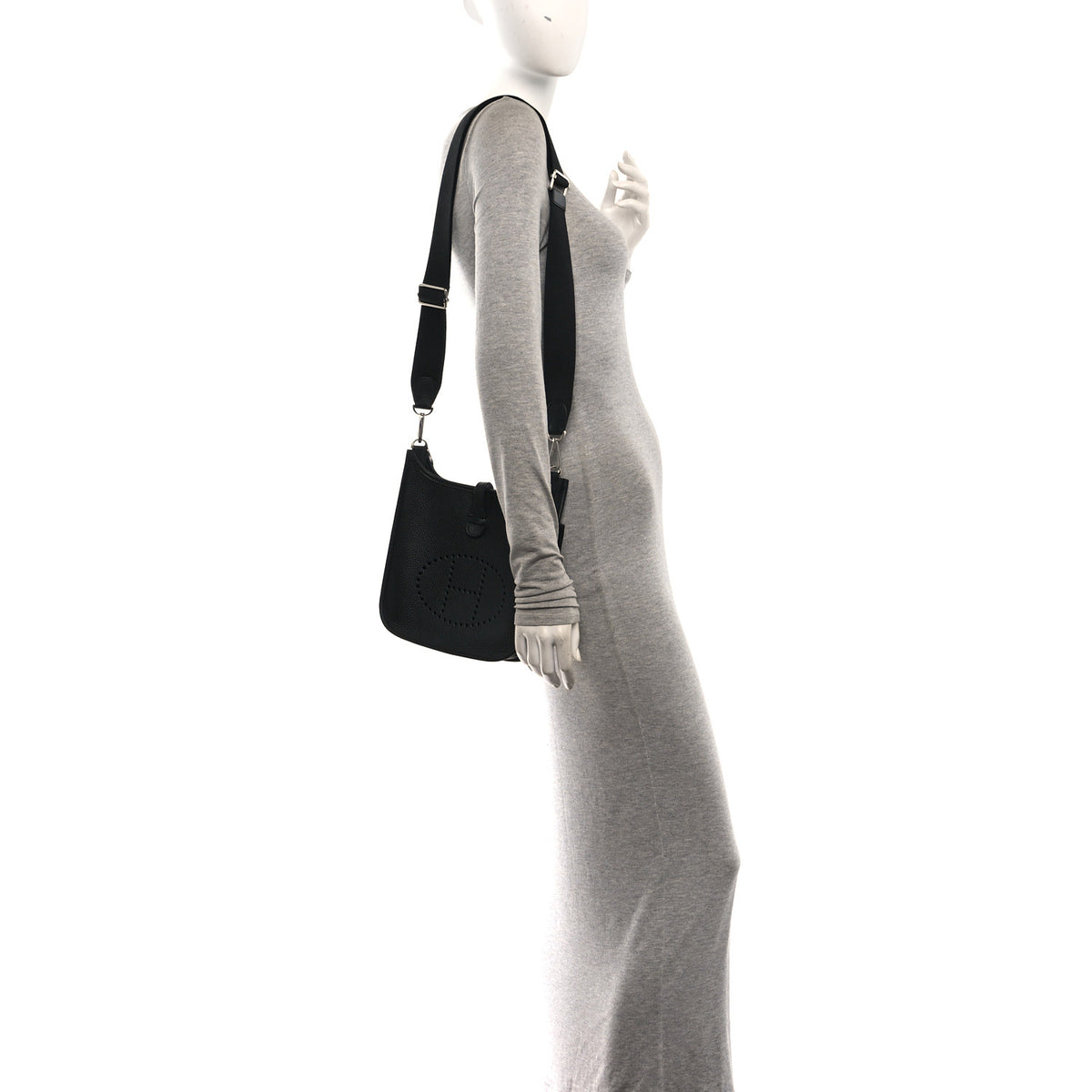 Hermes Taurillon Clemence Evelyne 23 Poche III Black 2 of 11