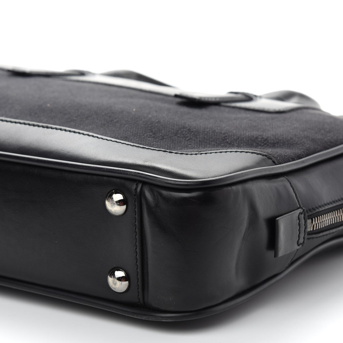 Denim Monogram Briefcase Black