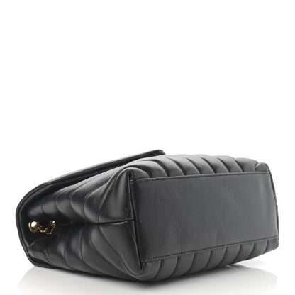 Saint Laurent Calfskin Y Quilted Monogram Small Loulou Chain Satchel Black 4 of 15