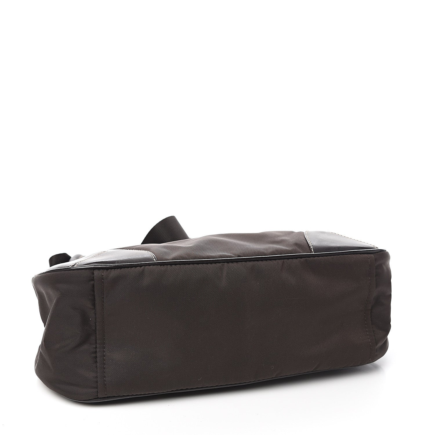 Prada Tessuto Nylon Calfskin Hobo Moro 3 of 9