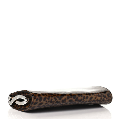 Jimmy Choo Patent Leopard Clutch Natural 4 of 9
