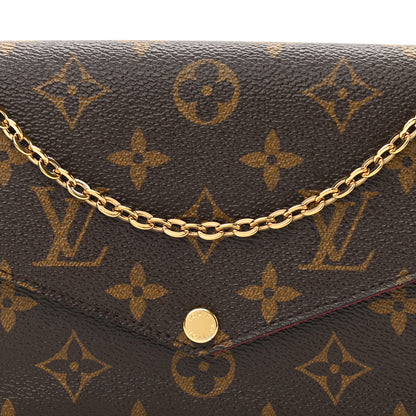 Louis Vuitton Monogram Pochette Felicie Chain Wallet Fuchsia 9 of 16