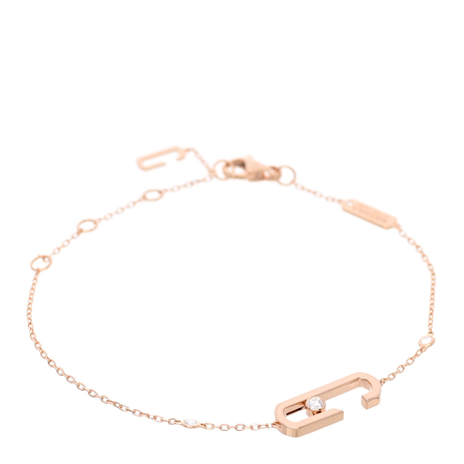 Messika X GIGI HADID 18K Rose Gold Diamond Move Addiction Bracelet 1 of 5