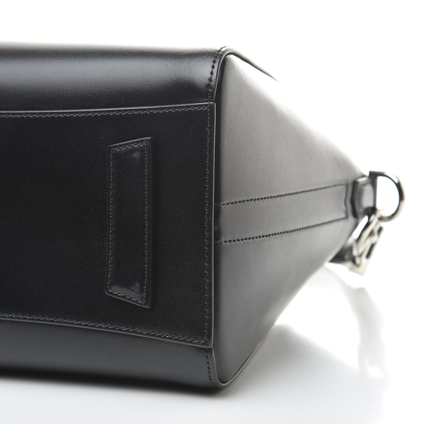 Shiny Lord Calfskin Small Antigona Black