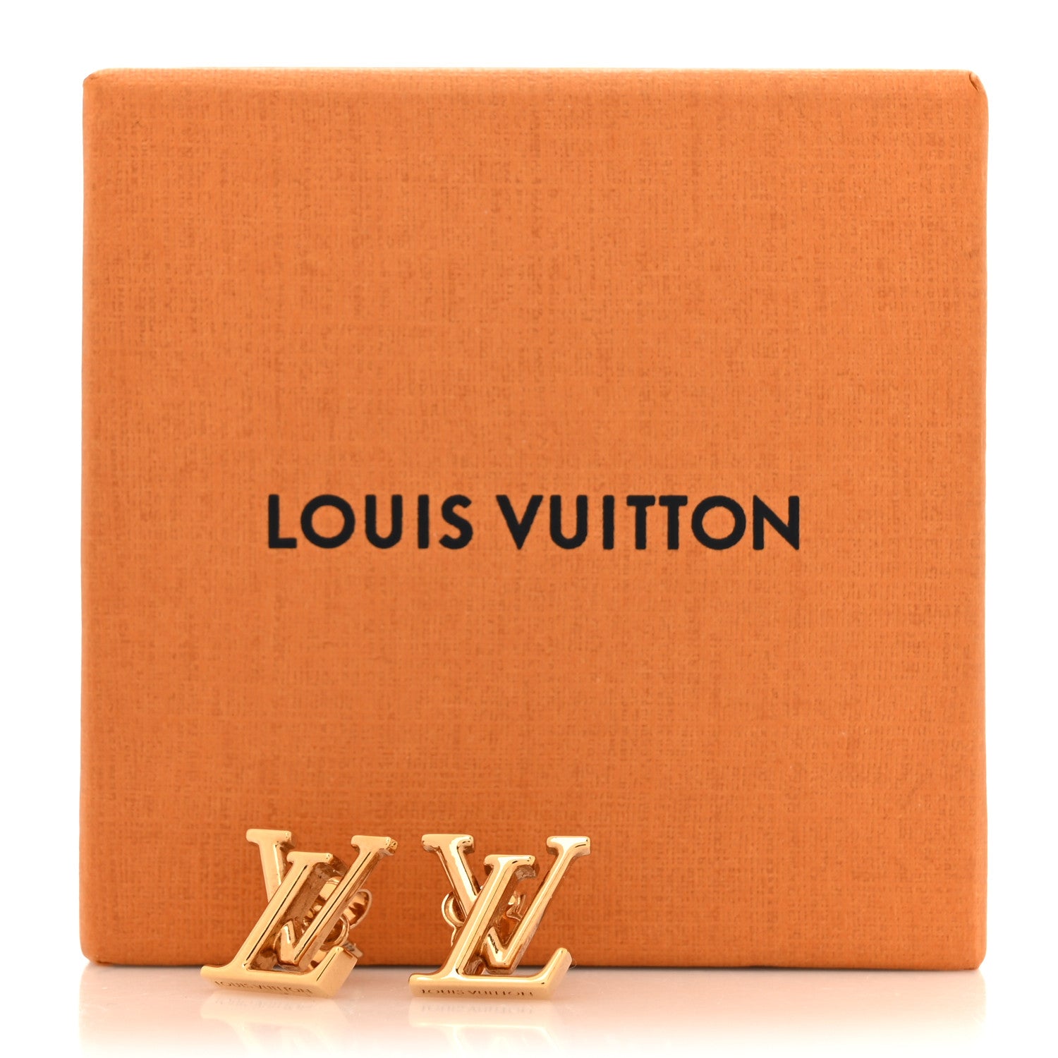 Louis Vuitton Metal LV Iconic Earrings Gold 5 of 5