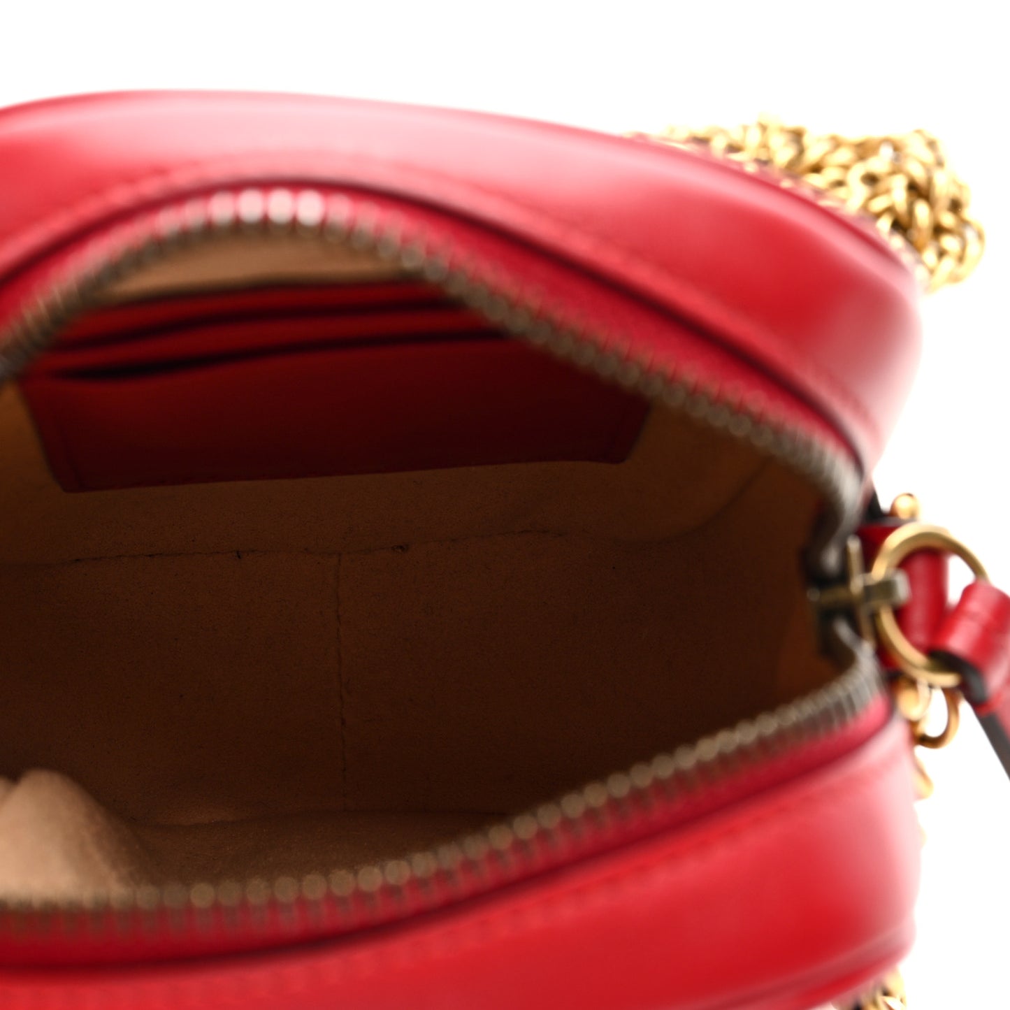 Calfskin Matelasse Mini GG Marmont Crossbody Bag Hibiscus Red