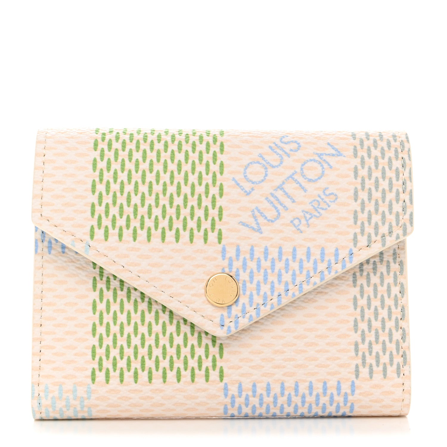 Louis Vuitton Giant Damier Victorine Wallet Pistache 1 of 6