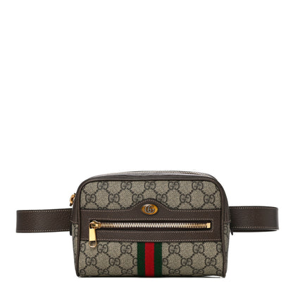 Gucci GG Supreme Monogram Web Small Ophidia Belt Bag 85 34 Dark Brown 1 of 10