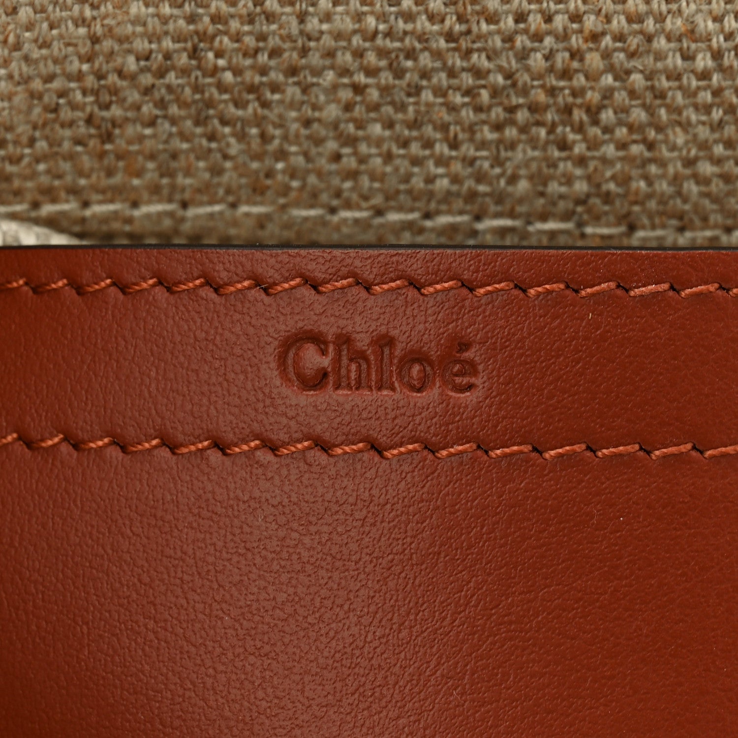 Chloe Linen Calfskin Small Marcie Saddle Bag Sepia Brown 6 of 9