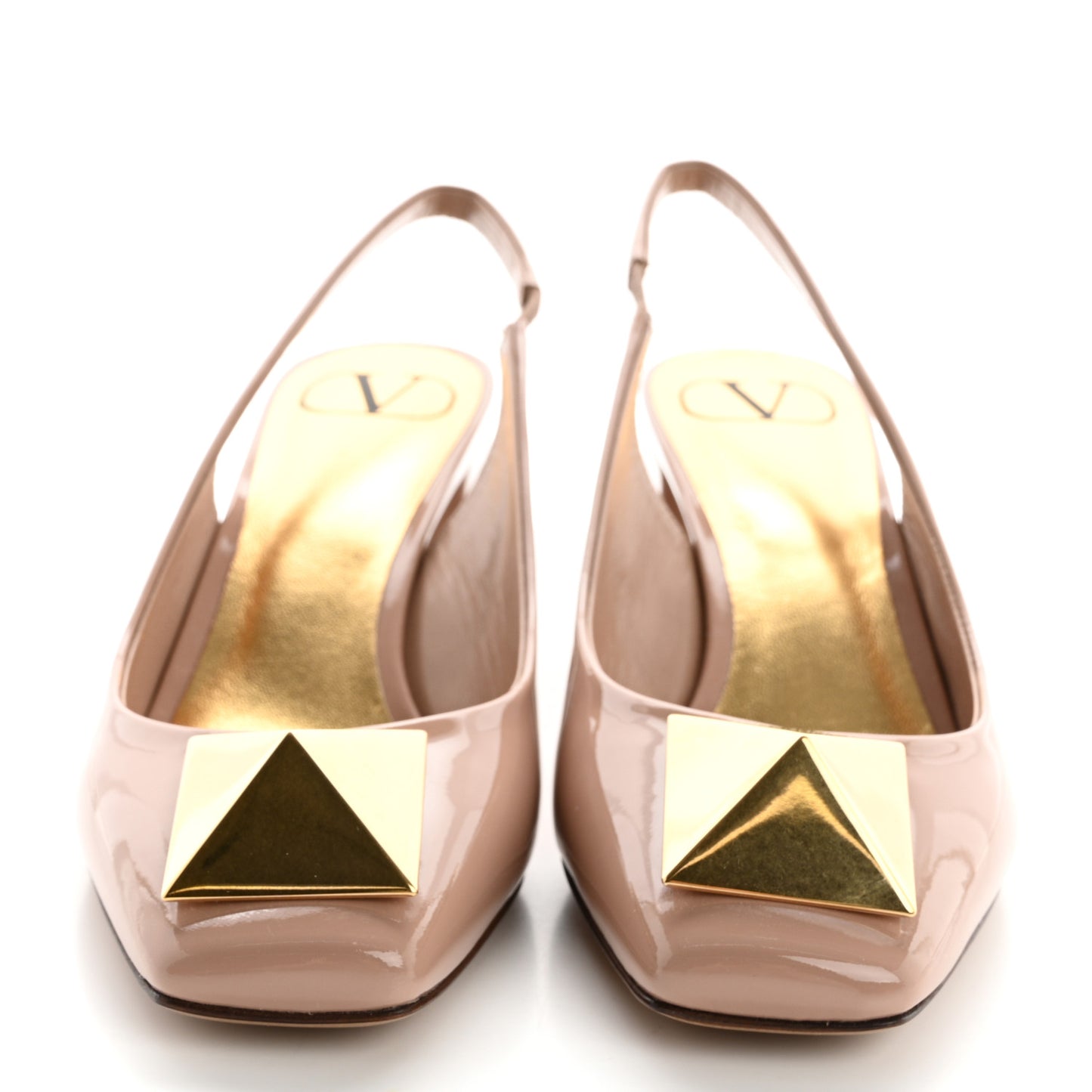 Patent One Stud Ankle Strap 60mm Block Heel Pumps 36 Rose Cannelle