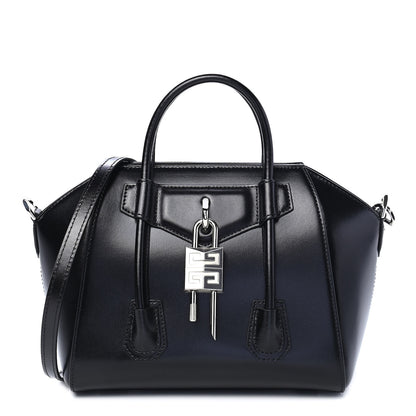 Givenchy Box Calfskin Mini Lock Antigona Shoulder Bag Black 1 of 9