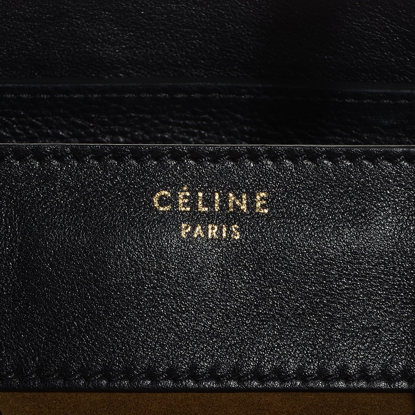 Smooth Calfskin Suede Mini Bi-Color Luggage Black Olive