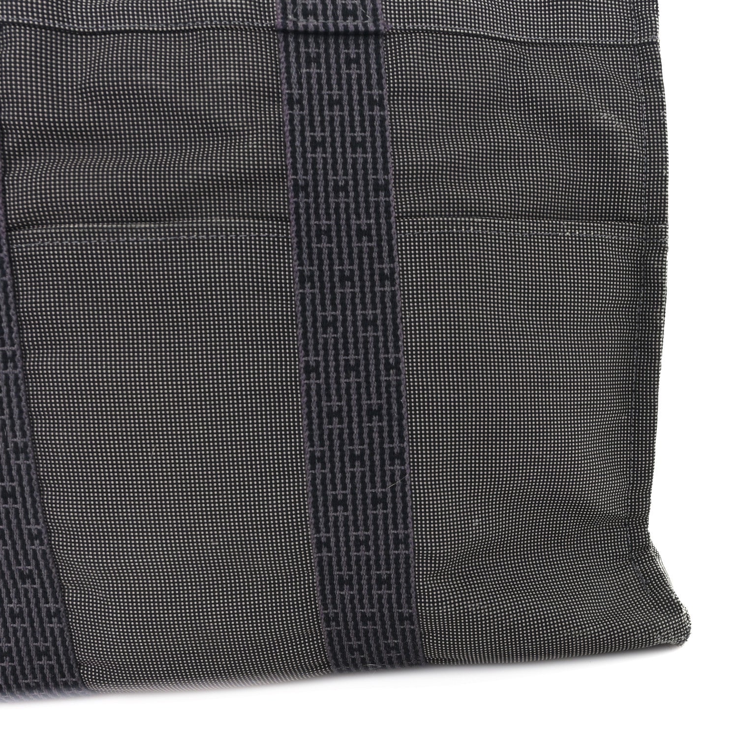 Hermes Canvas Herline MM Tote Grey 11 of 11