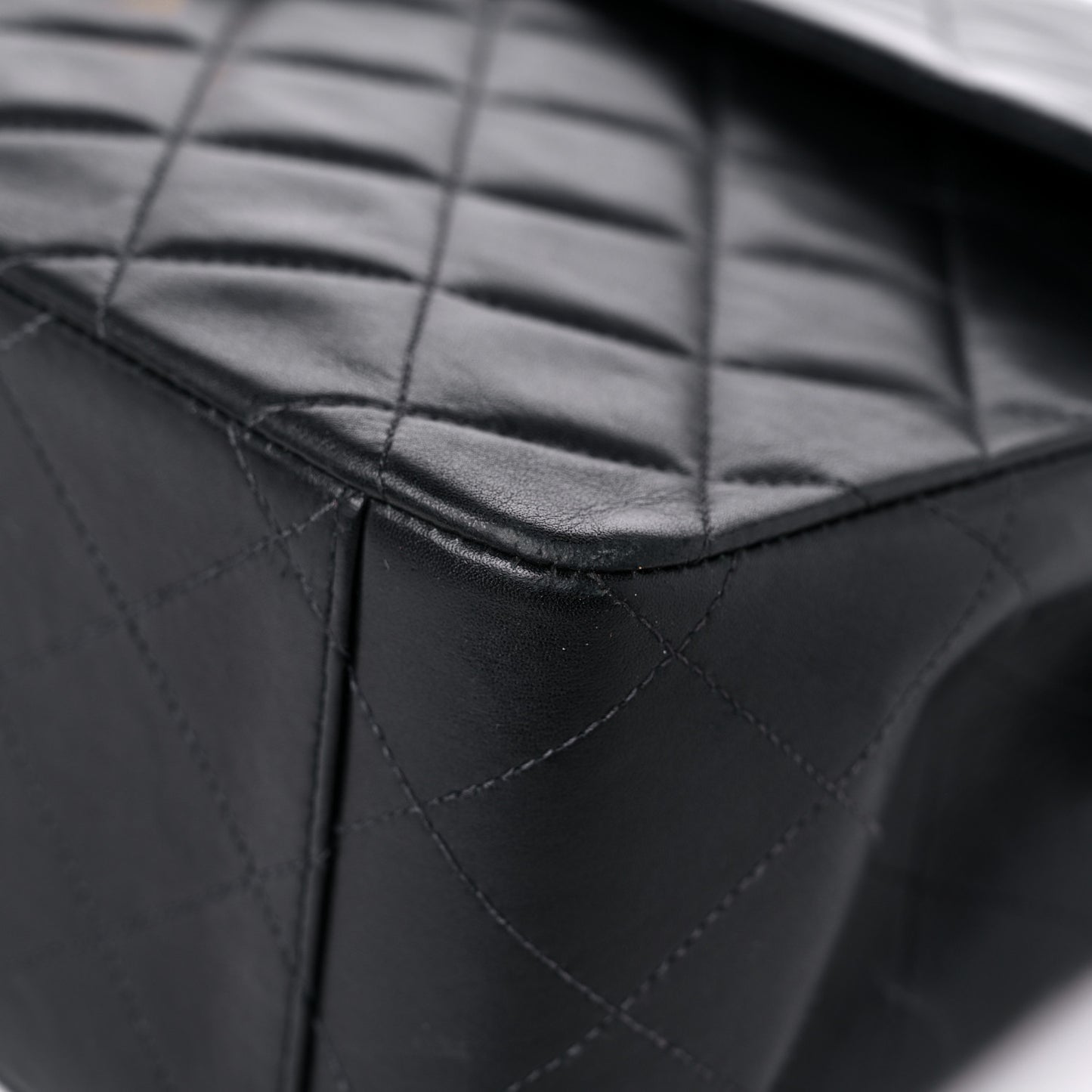 Lambskin Quilted XL Jumbo Single Flap Black
