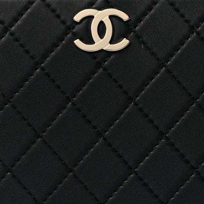 Chanel Calfskin Quilted Travel Kit Vanity Case Black 7 of 10