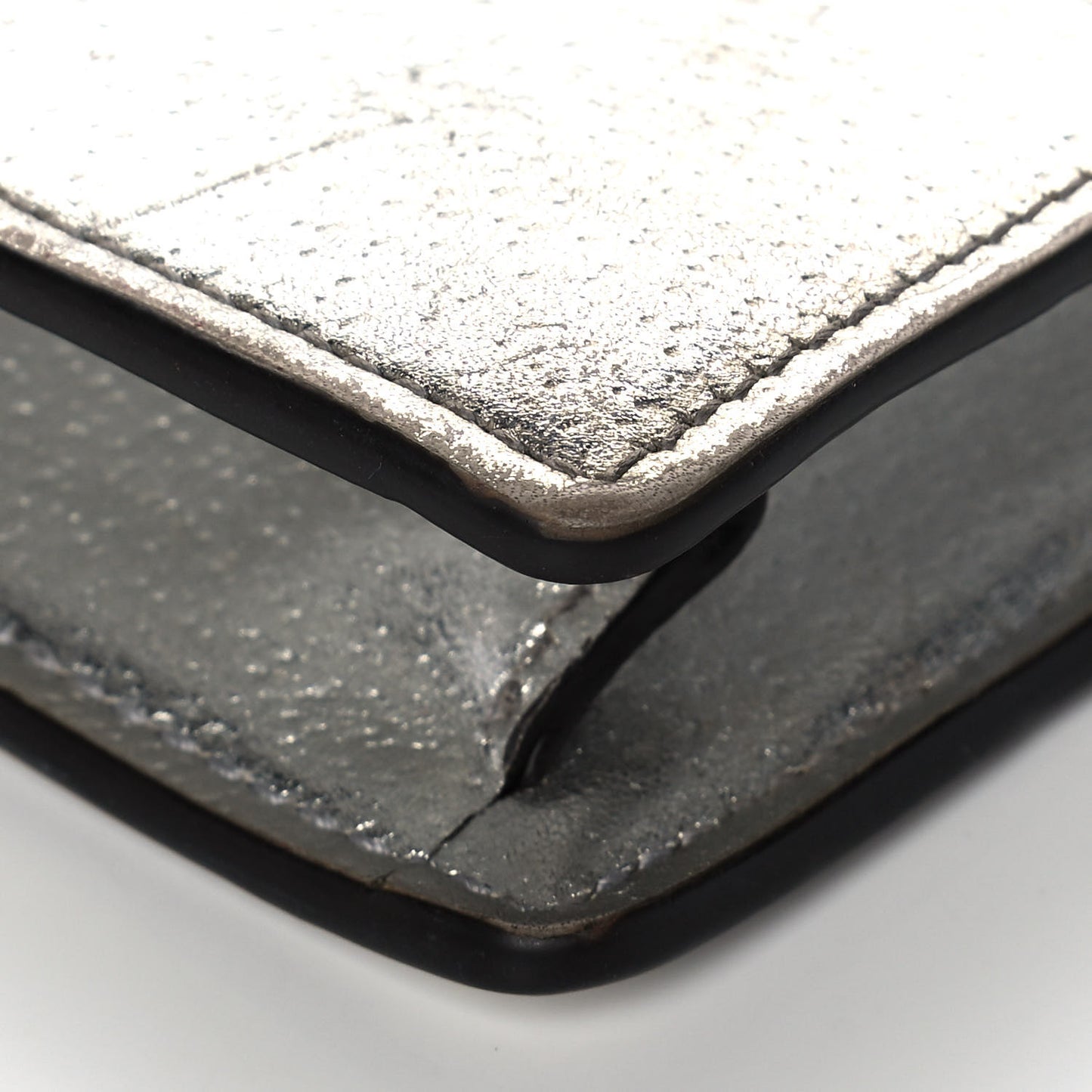 Metallic Calfskin Super Mini Dionysus Shoulder Bag Silver