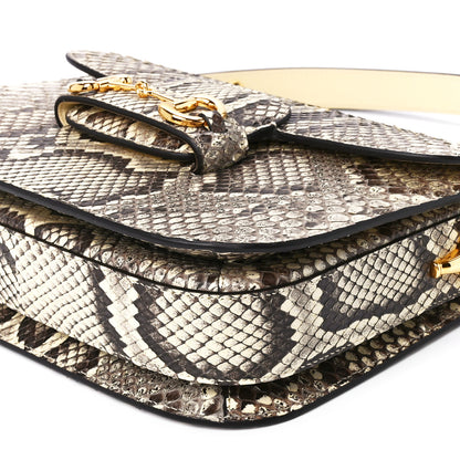 Gucci Snakeskin Horsebit 1955 Shoulder Bag Natural 13 of 13