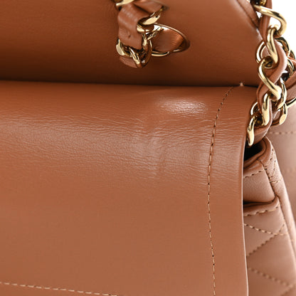 Chanel Lambskin Quilted Small Double Flap Brown 12 of 15