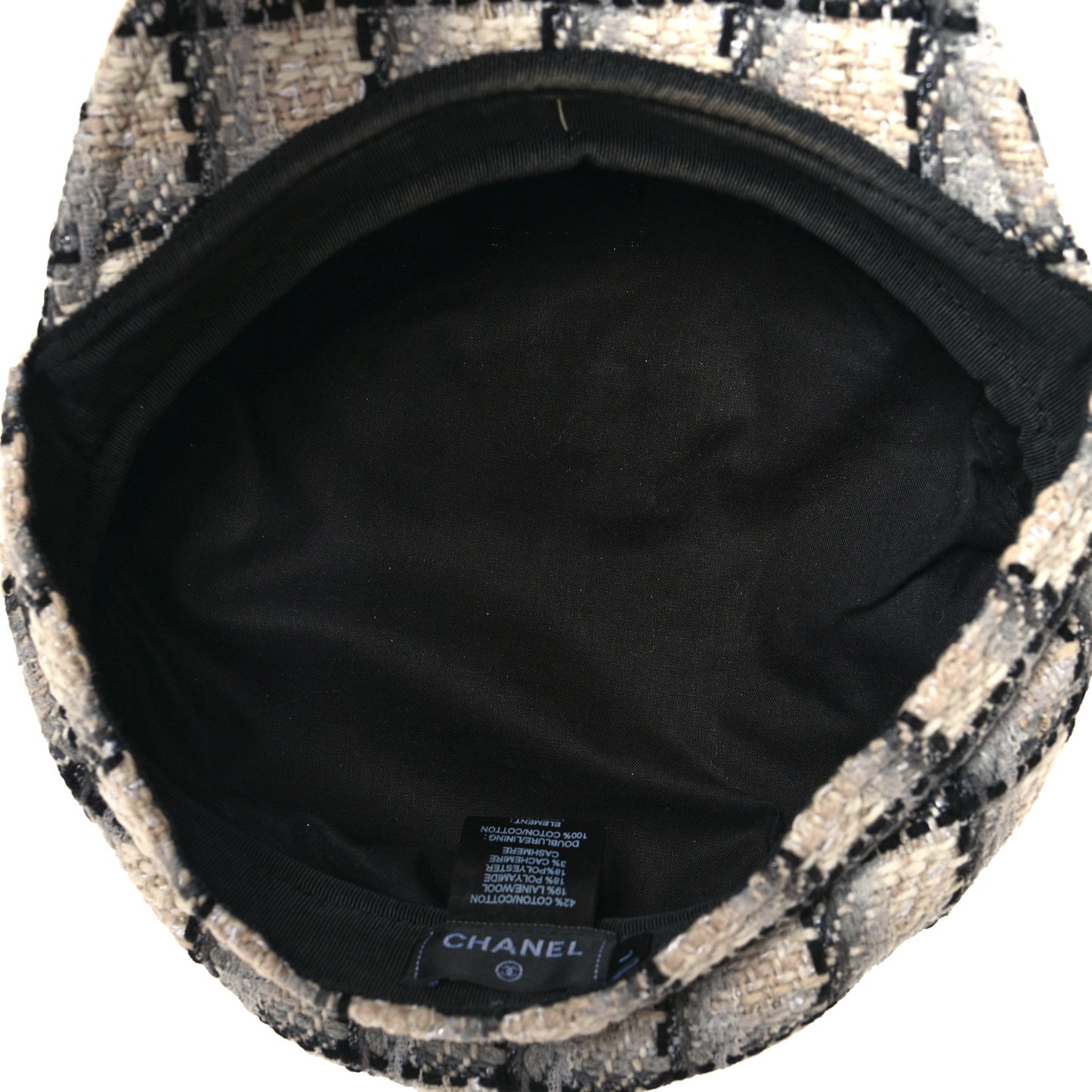 Cotton Tweed CC Beret L White