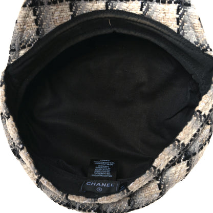 Chanel Cotton Tweed CC Beret L White 7 of 10