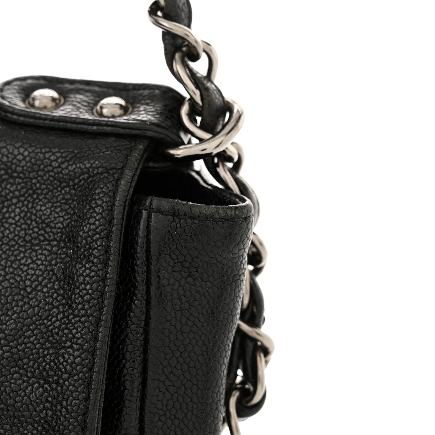Chanel Glazed Caviar Small Pocket In The City Shoulder Bag Black 11 of 16