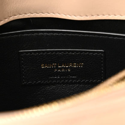 Saint Laurent Calfskin Y Quilted Monogram Small Loulou Chain Satchel Dark Beige 6 of 9
