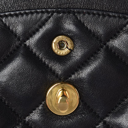 Chanel Lambskin Quilted Medium Double Flap Black 21 of 22