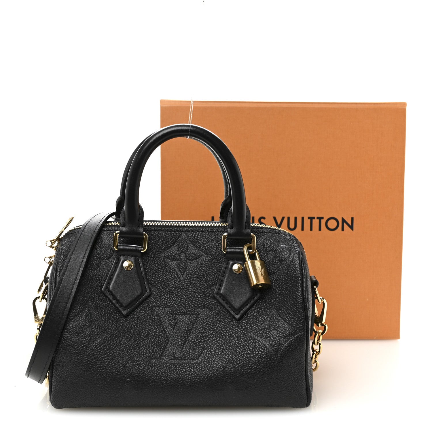 Louis Vuitton Empreinte Monogram Giant Speedy Bandouliere 20 Black 10 of 10