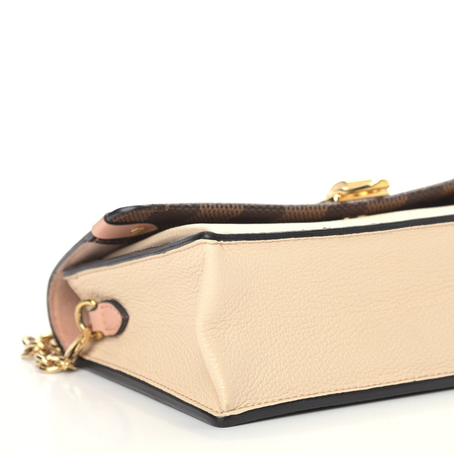 Damier Ebene Vavin Chain Wallet Creme