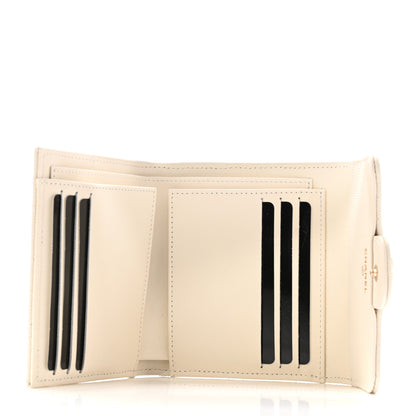 Chanel Caviar Quilted Compact Flap Wallet White 5 of 7