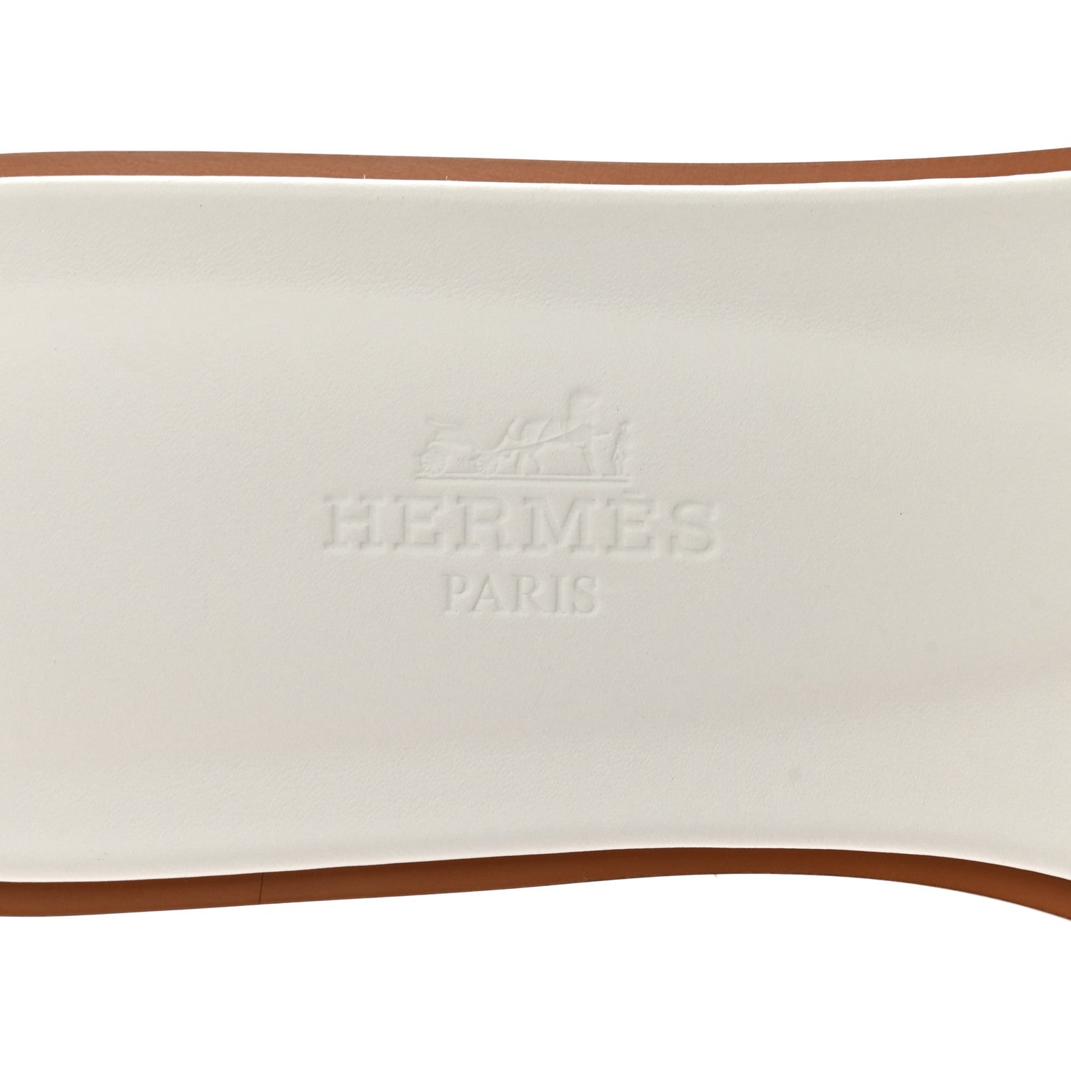Hermes Box Calfskin Oran Sandals 35 White 7 of 9